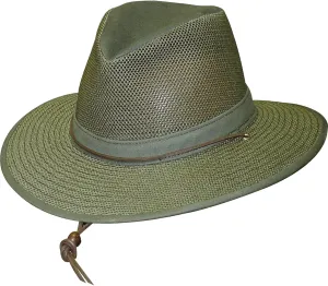 Henschel 3X-Large Olive Aussie Breezer Crushable 5310 Cotton w Mesh Crown UPF 50