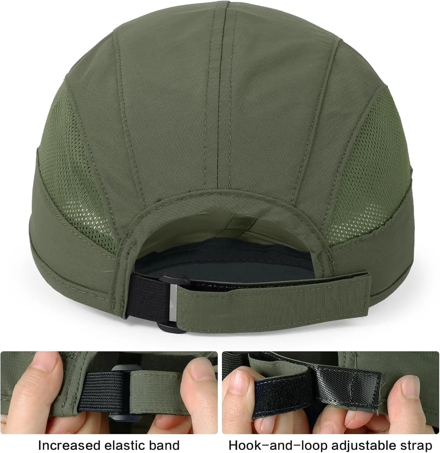 HH HOFNEN Quick Dry Baseball Cap Unstructured Running Cap Water-Resistant UPF 50  Mesh Golf Sun Hats for Men Women