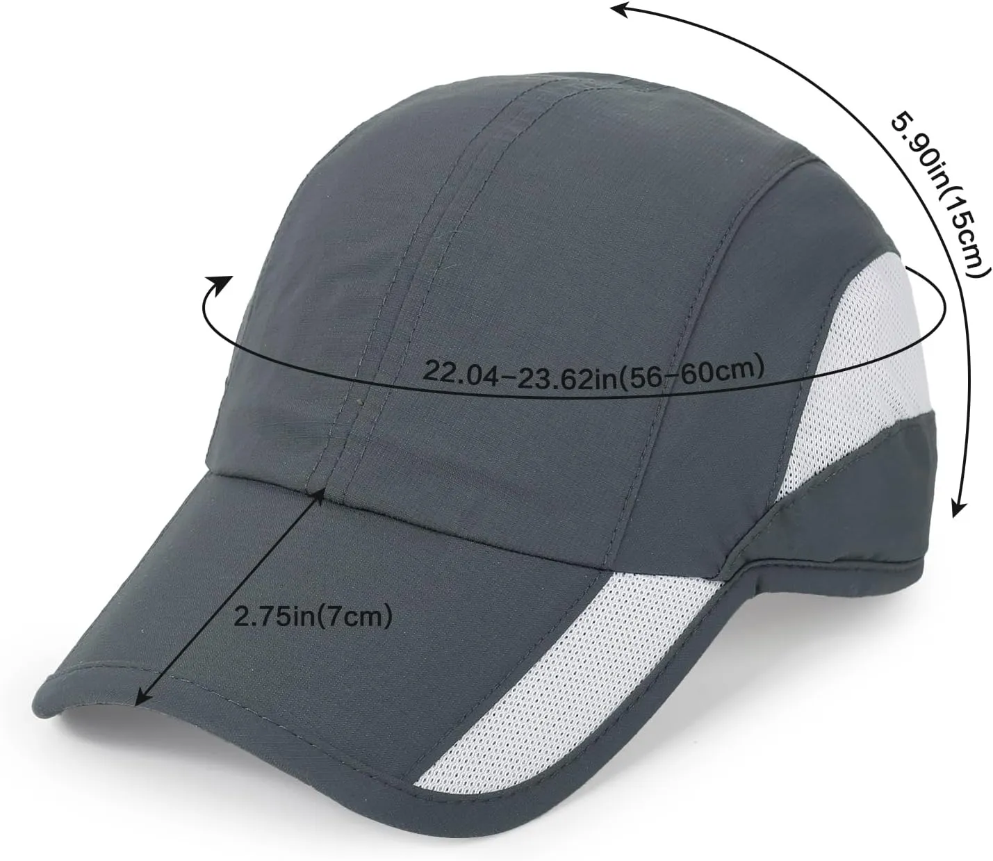 HH HOFNEN Quick Dry Baseball Cap Unstructured Running Cap Water-Resistant UPF 50  Mesh Golf Sun Hats for Men Women