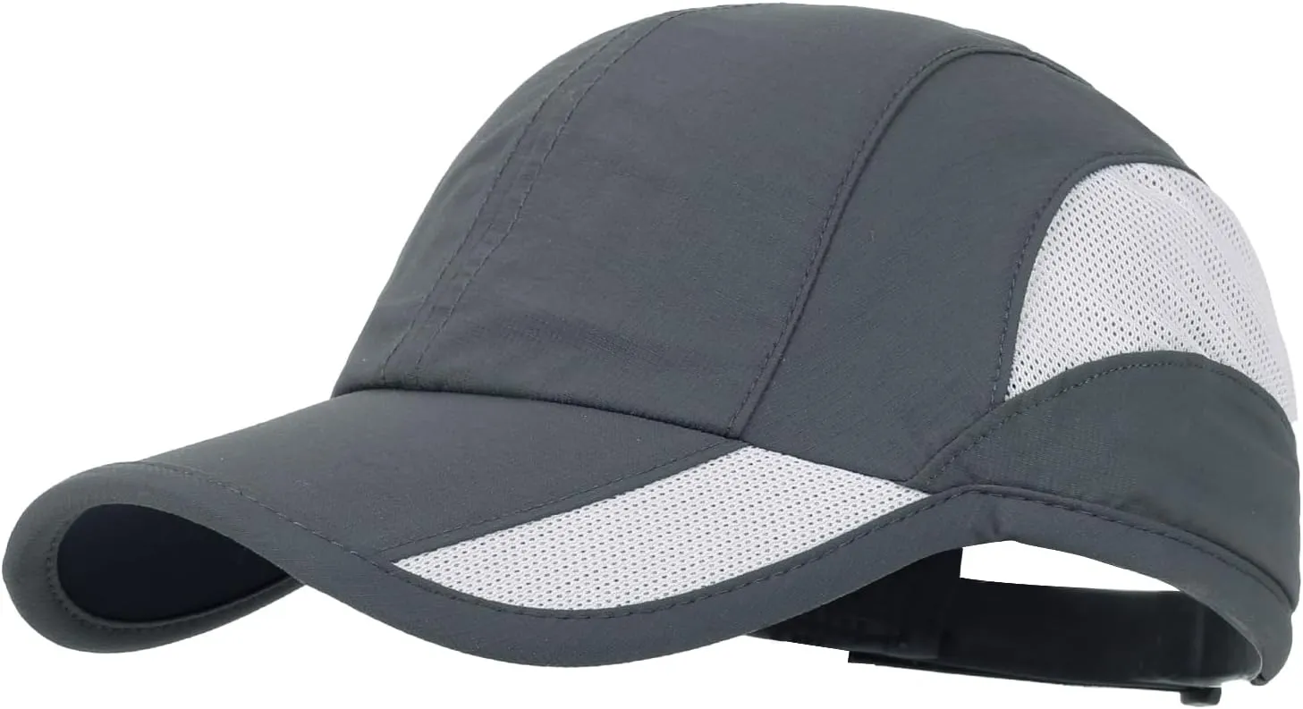 HH HOFNEN Quick Dry Baseball Cap Unstructured Running Cap Water-Resistant UPF 50  Mesh Golf Sun Hats for Men Women