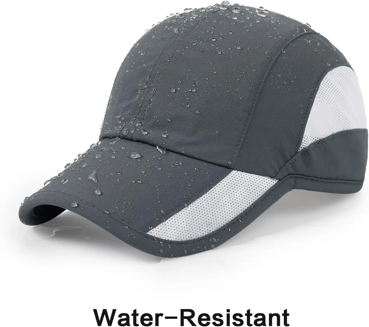HH HOFNEN Quick Dry Baseball Cap Unstructured Running Cap Water-Resistant UPF 50  Mesh Golf Sun Hats for Men Women