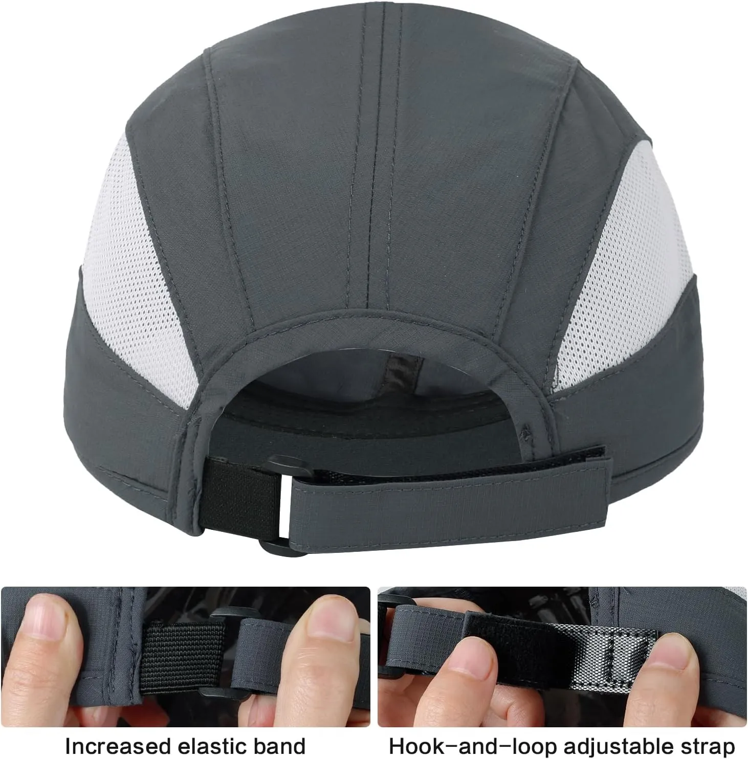 HH HOFNEN Quick Dry Baseball Cap Unstructured Running Cap Water-Resistant UPF 50  Mesh Golf Sun Hats for Men Women
