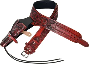 HILASON Western Leather Gun Holster Right Hand Rig 38 Cal Cowboy | Costume Holster | Cowboy Gun Holster | Leather Gun Holster