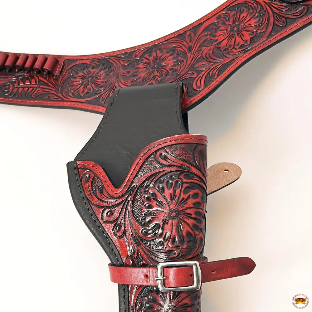 HILASON Western Leather Gun Holster Right Hand Rig 38 Cal Cowboy | Costume Holster | Cowboy Gun Holster | Leather Gun Holster