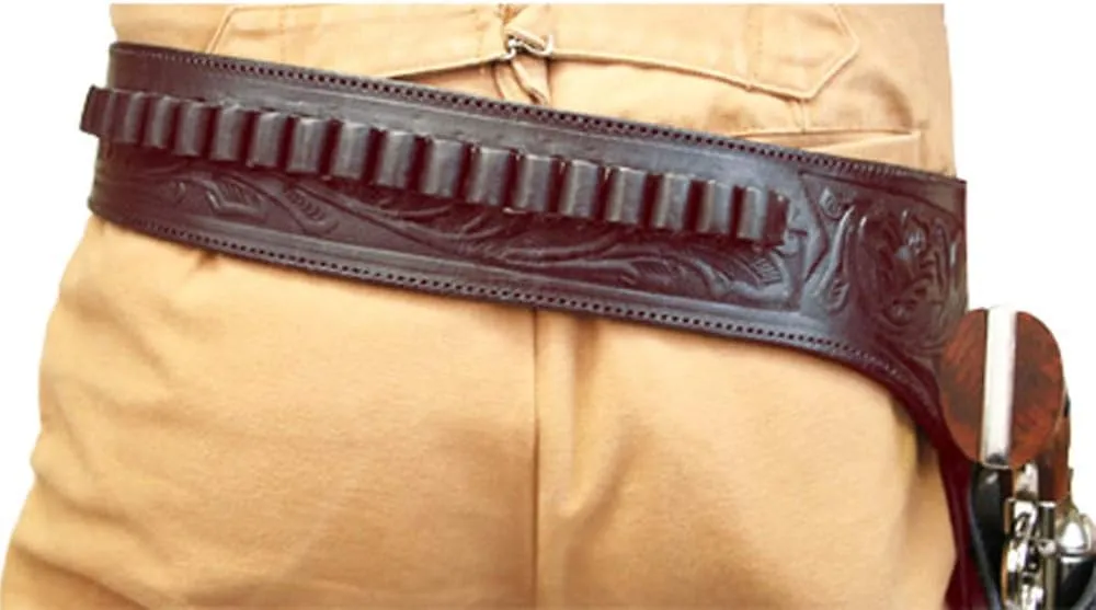 HILASON Western Leather Gun Holster Right Hand Rig 38 Cal Cowboy | Costume Holster | Cowboy Gun Holster | Leather Gun Holster
