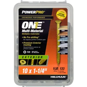 Hillman POWERPRO ONE No. 10 x 1-1/4 in. L Star Flat Head Bronze Steel Multi-Material Screw 1 lb.