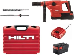 Hilti 3607728 TE 60-A36 Cordless Rotary Hammer | 36-Volt SDS-Max Combihammer Kit with 2 x 9.0 Ah Battery
