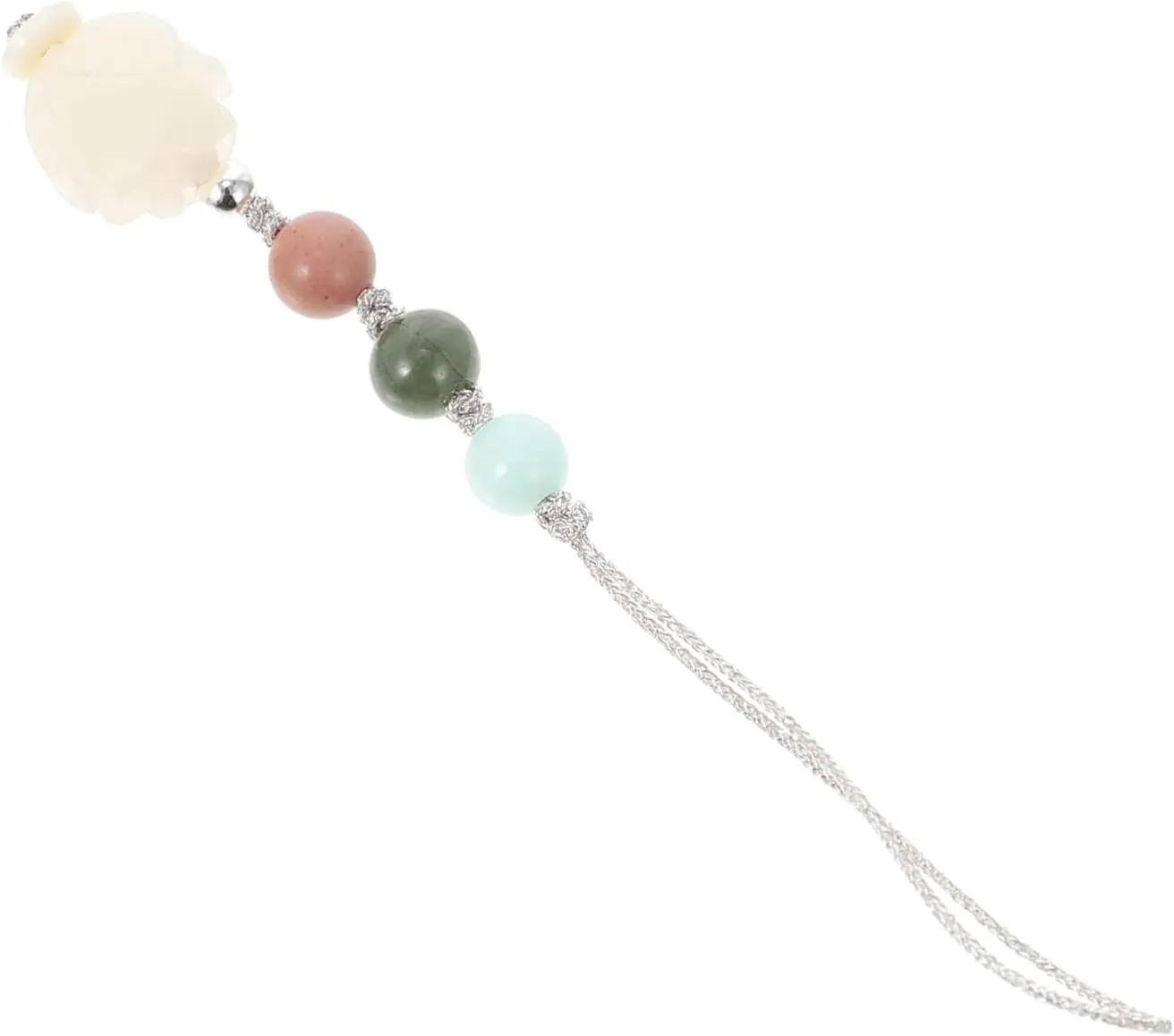 Homoyoyo Elegant Jade Cell Phone Strap Phone Holder for Hand Key Chain Pendant Bag Festival Choice Decorative