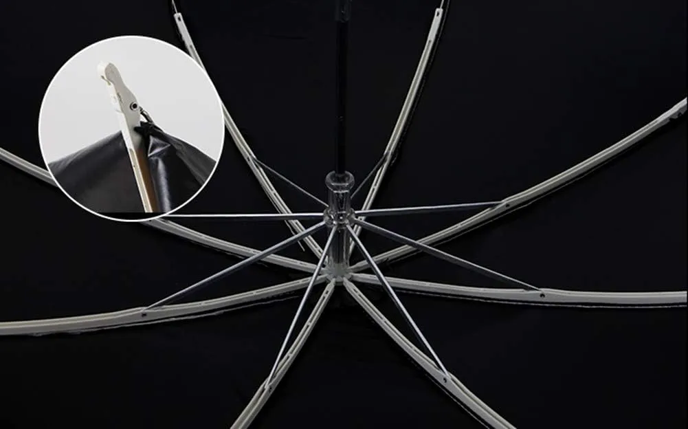 Honeystore Vintage Lace UV Sun Parasol Folding 3D Flower Embroidery Umbrella