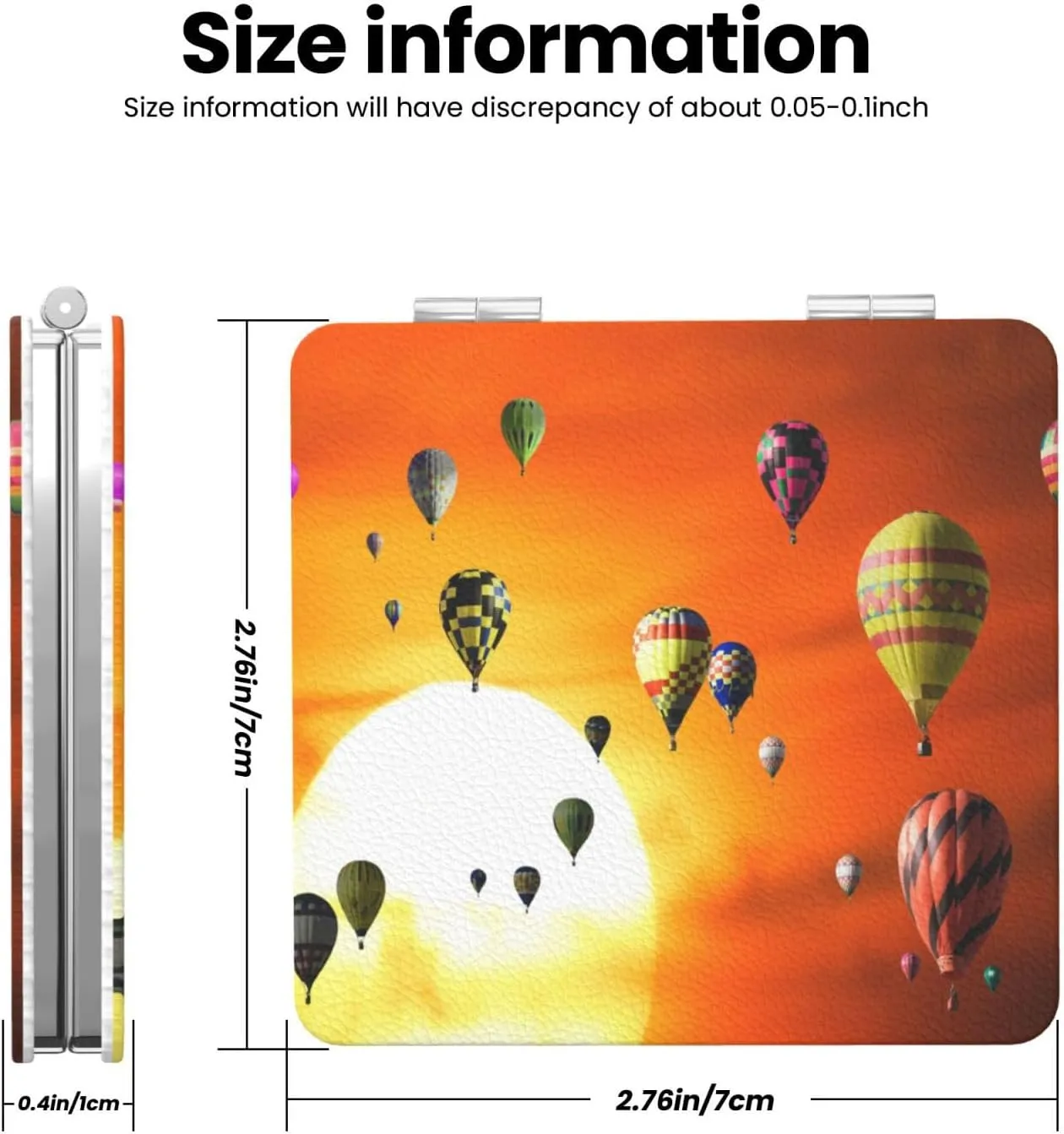 Hot Air Balloon Mini Makeup Mirror Portable Pocket Cosmetic Mirror Folding Compact Mirror