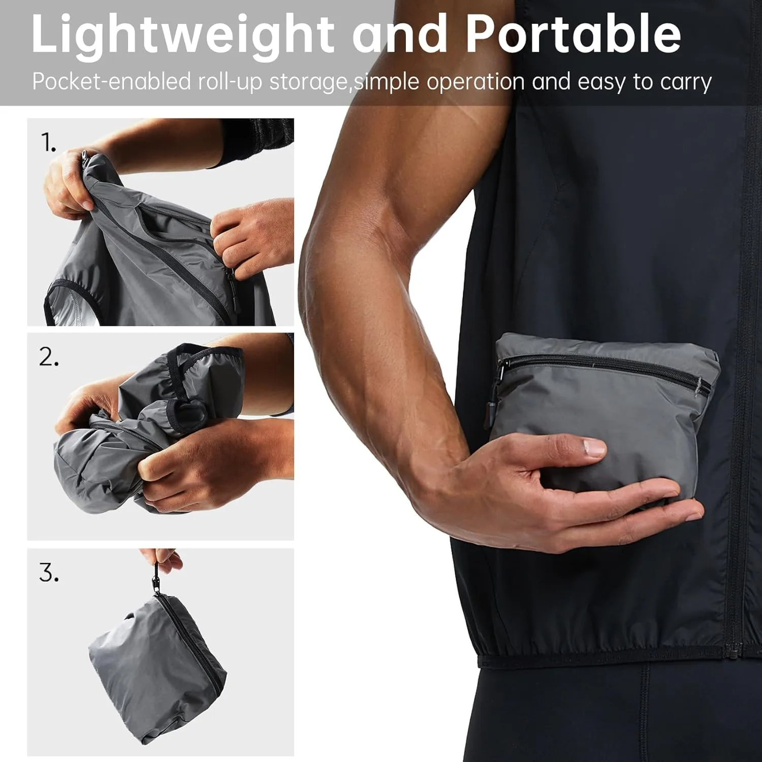HOTSUIT Sauna Suit for Men Sweat Vest Sauna Jacket Workout Vest Tank Top Full Zipper