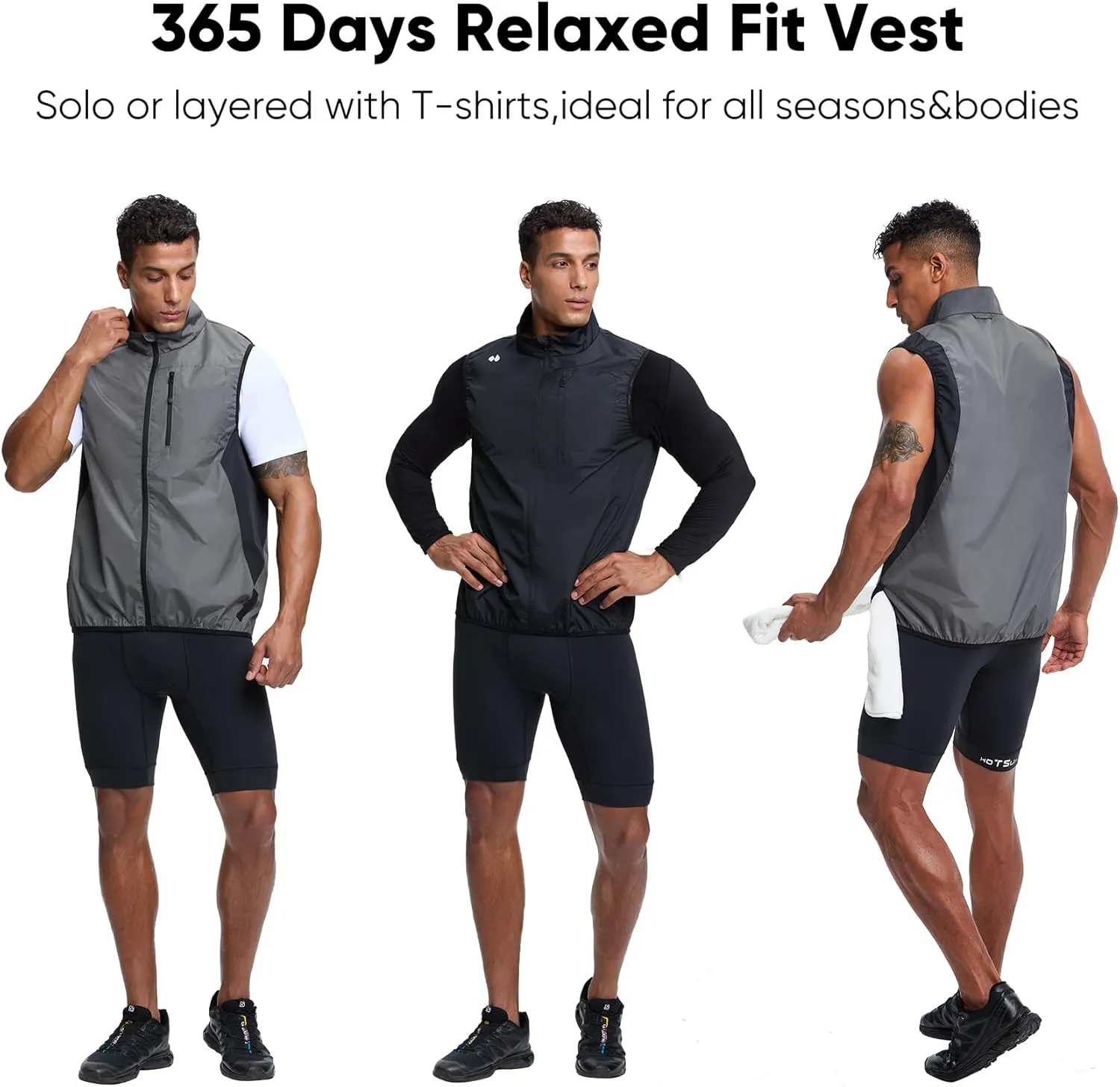 HOTSUIT Sauna Suit for Men Sweat Vest Sauna Jacket Workout Vest Tank Top Full Zipper