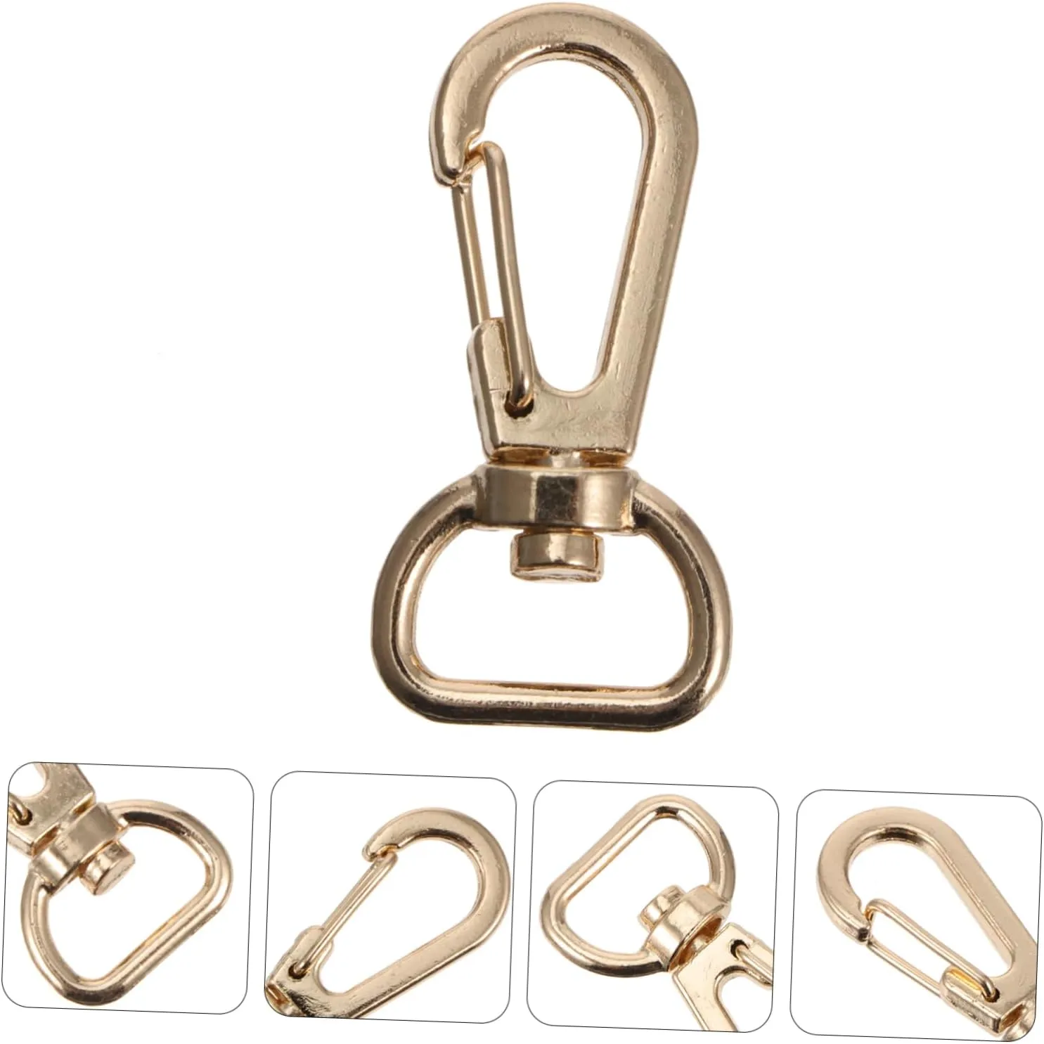 Housoutil 2sets 20pcs Durable Alloy Buckles for Bag Accessories Travel Luggage Clasps Easy Install Keychain Hooks Multifunctional DIY Spring Clips 20pcs*2