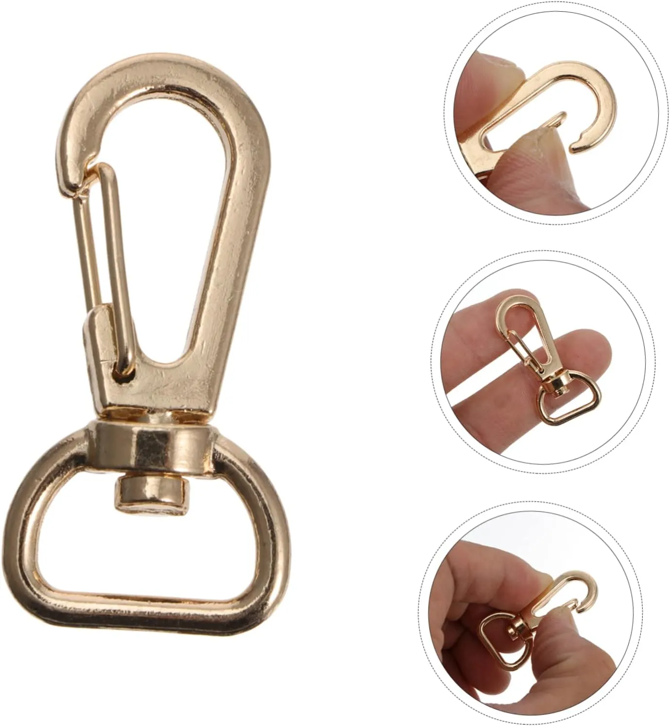 Housoutil 2sets 20pcs Durable Alloy Buckles for Bag Accessories Travel Luggage Clasps Easy Install Keychain Hooks Multifunctional DIY Spring Clips 20pcs*2