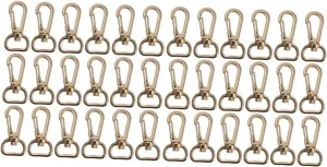Housoutil 2sets 20pcs Durable Alloy Buckles for Bag Accessories Travel Luggage Clasps Easy Install Keychain Hooks Multifunctional DIY Spring Clips 20pcs*2