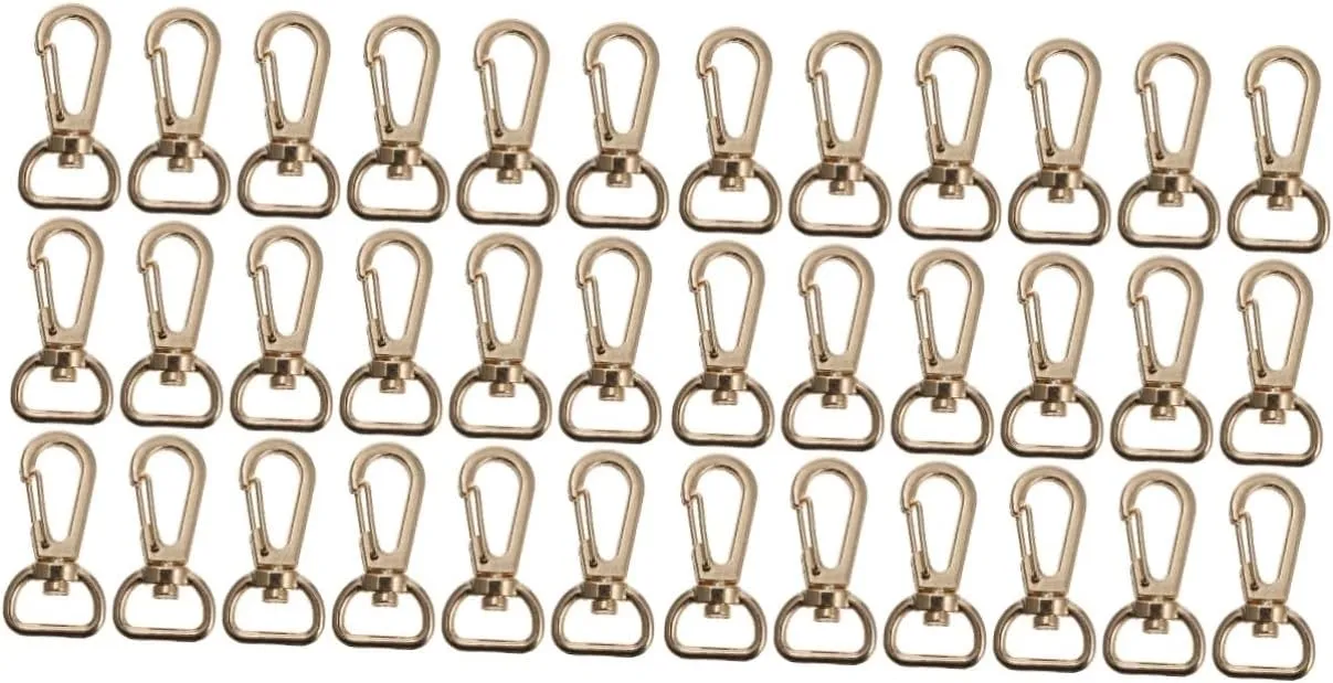 Housoutil 2sets 20pcs Durable Alloy Buckles for Bag Accessories Travel Luggage Clasps Easy Install Keychain Hooks Multifunctional DIY Spring Clips 20pcs*2