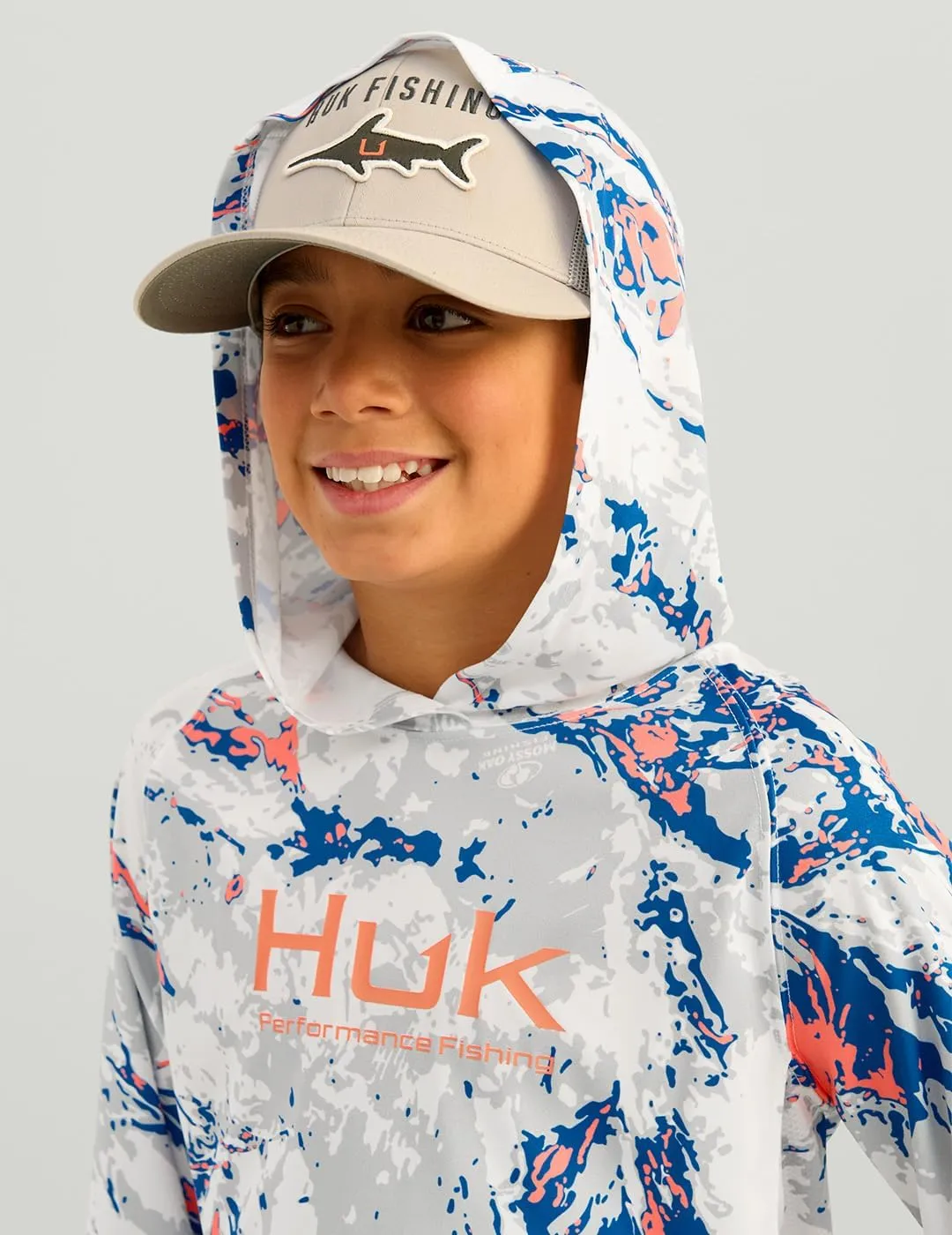 HUK Kids Mossy Oak Printed Pursuit Hoodie
