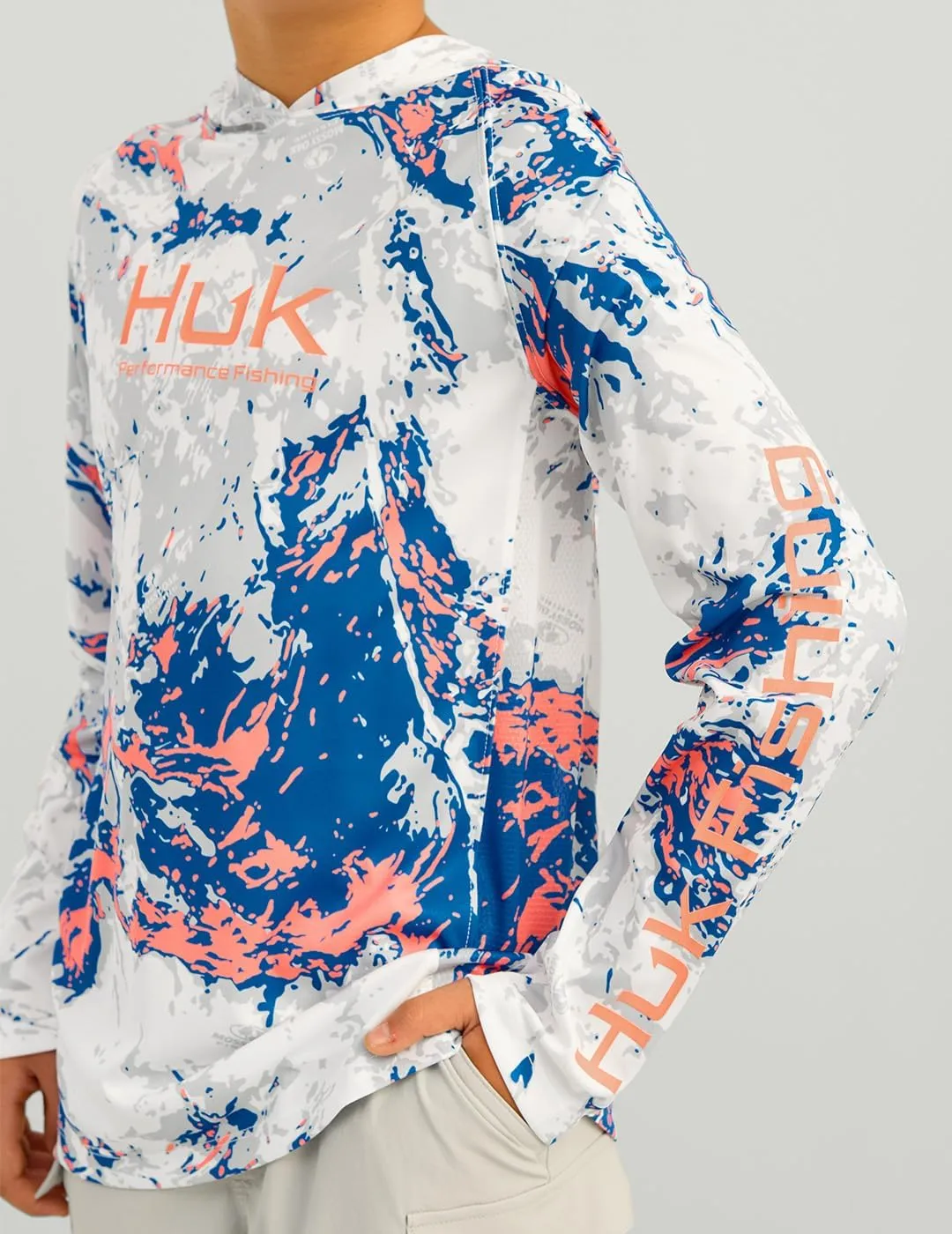 HUK Kids Mossy Oak Printed Pursuit Hoodie