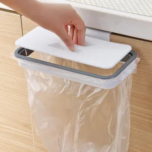 HULIANFU Portable Plastic Garbage Hanging Bag Kitchen Trash Storage Rack Bag Hook Scouring Pad Dry Shelf Holder Kitchen Organzier