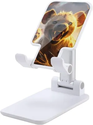 Hyenas Waiting for Predation Foldable Cell Phone Stand for Desktop Portable Adjustable Table Phone Holder Travel Accessories