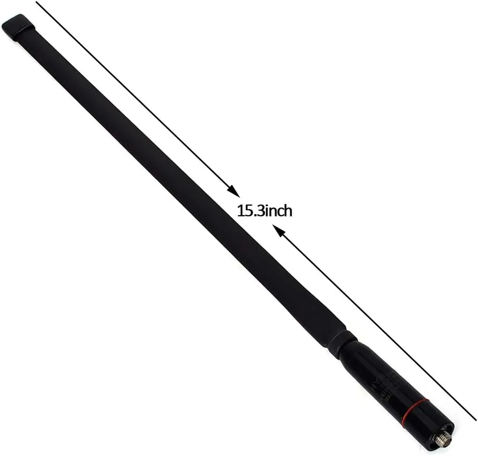 HYS SMA-Female Handheld Dual Band Antenna 15.3-Inch Super Foldable VHF/UHF (144/430Mhz) Antenna for BaoFeng uv-5r uv-82 f8hp BF-F8  Kenwood Radios (2 Pack)