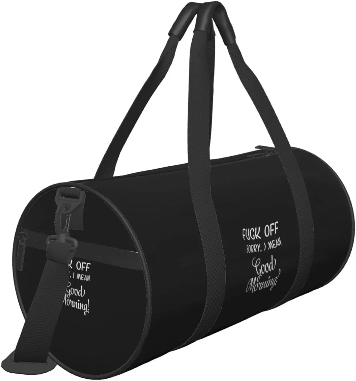 I Don'T Mean To Be Rude But Shut Up And Fuck Off Travel Luggage Duffel Bag Sports Rolling Foldable Duffel Bag, Black