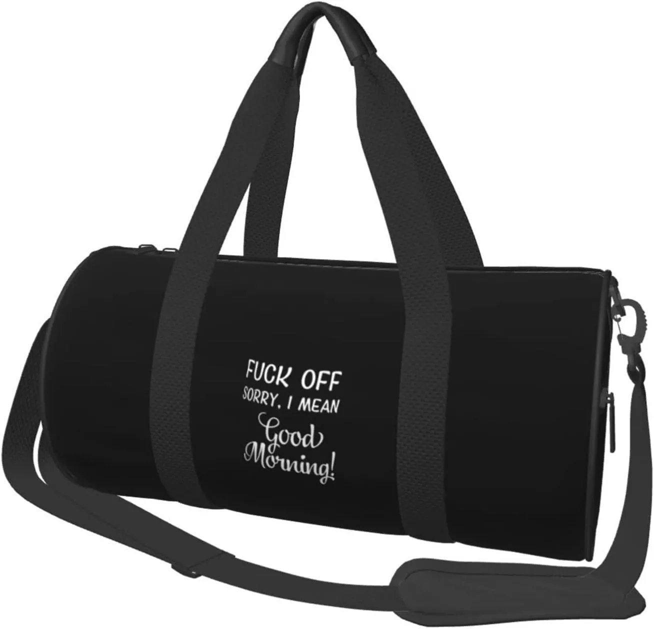 I Don'T Mean To Be Rude But Shut Up And Fuck Off Travel Luggage Duffel Bag Sports Rolling Foldable Duffel Bag, Black