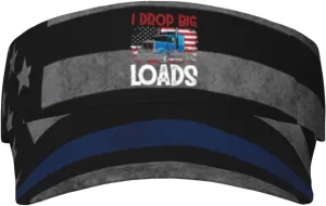 I Drop Big Loads Big Rig Semi Trailer Truck Driveradult Sun Hat, Your Essential Summer Accessory, Stylish Comfort Black