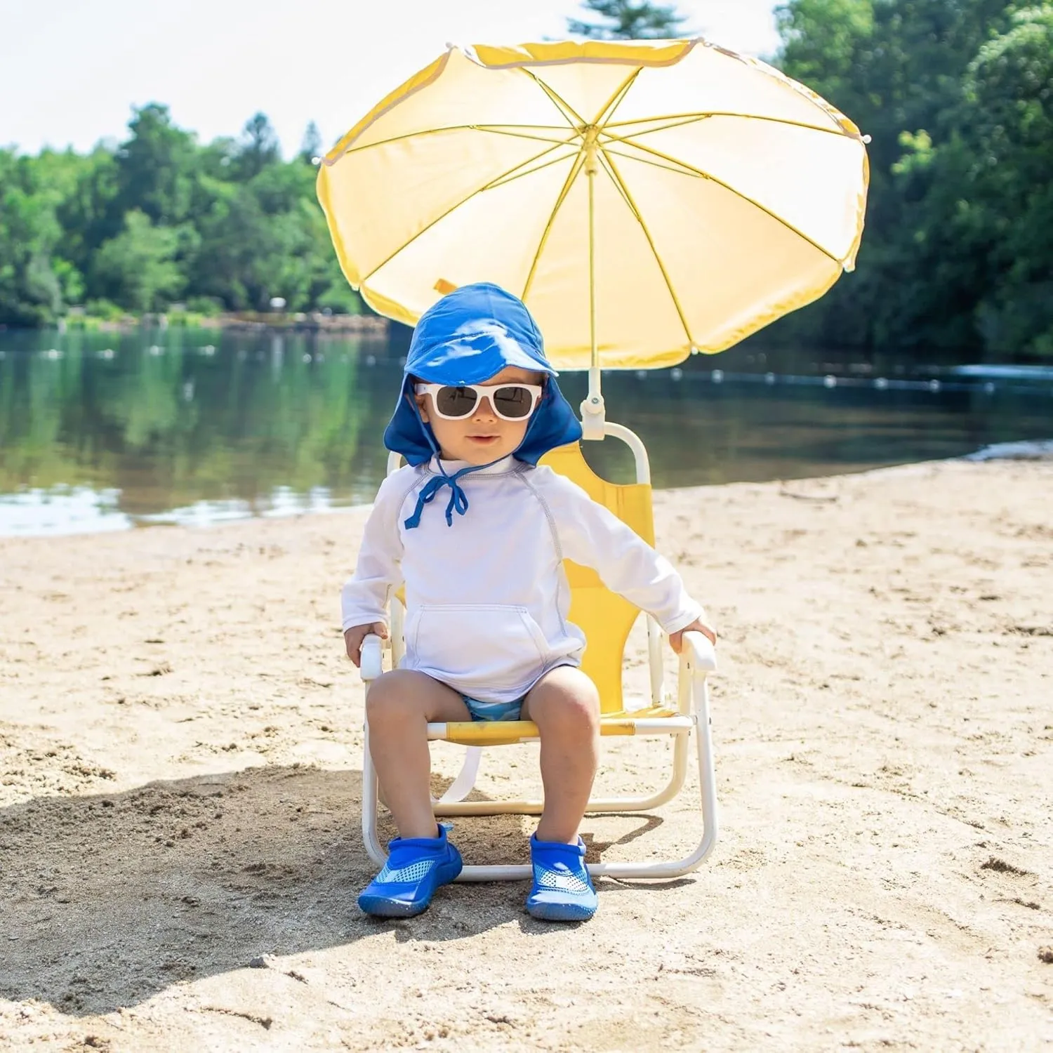 i Play Breathable Solid Flap Infant Baby Sun Protection & Swim Hat