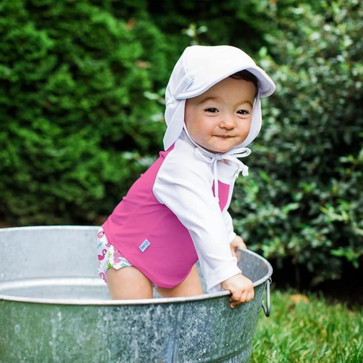 i Play Breathable Solid Flap Infant Baby Sun Protection & Swim Hat