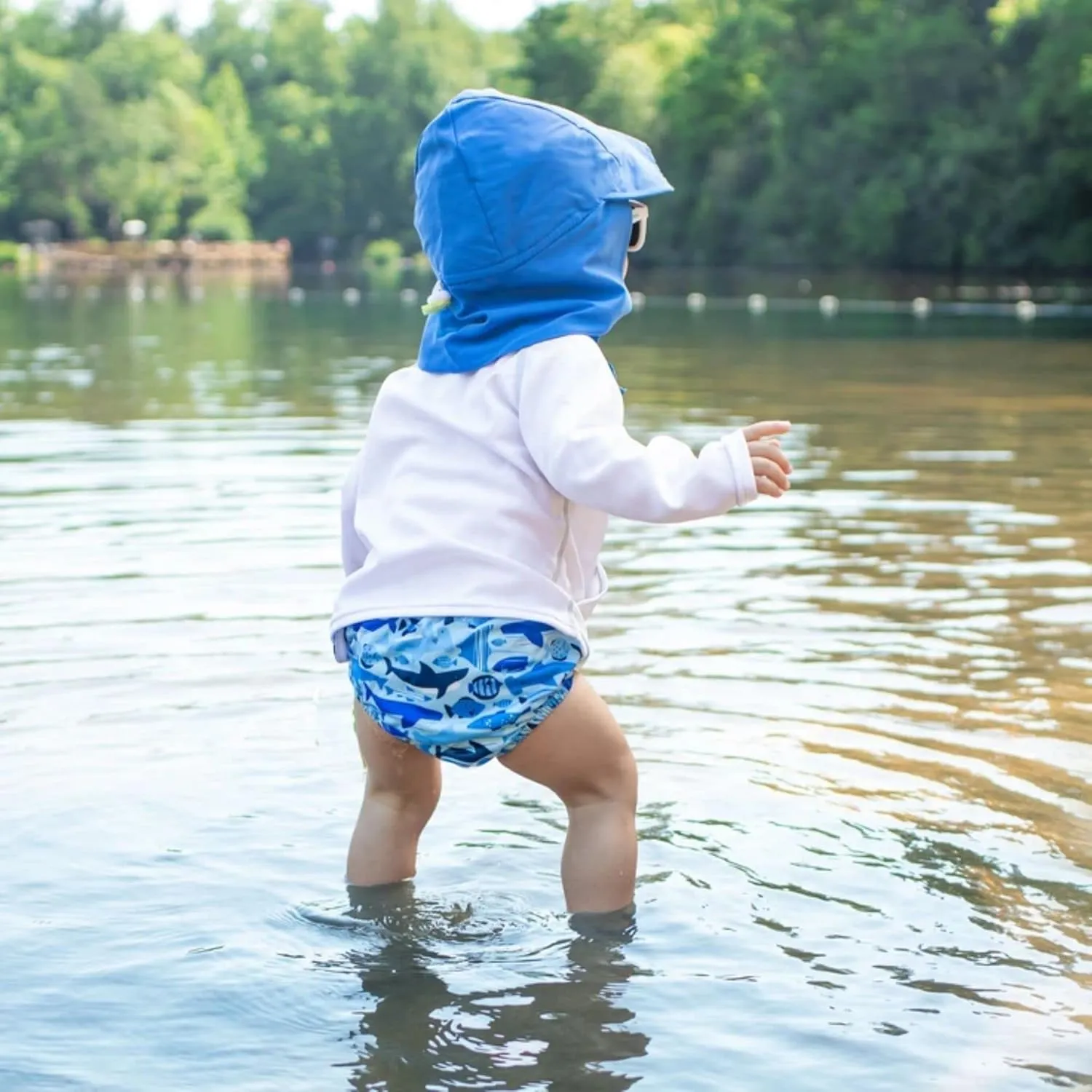 i Play Breathable Solid Flap Infant Baby Sun Protection & Swim Hat