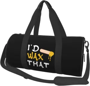 I'D Wax That Duffel Bag Gym Bag Travel Sports Tote Large Foldable Beach Swim Yoga2