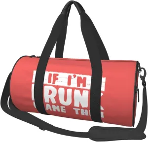 If I'M Drunk Blame Them Duffel Bag Gym Bag Travel Sports Tote Large Foldable Beach Swim Yoga5