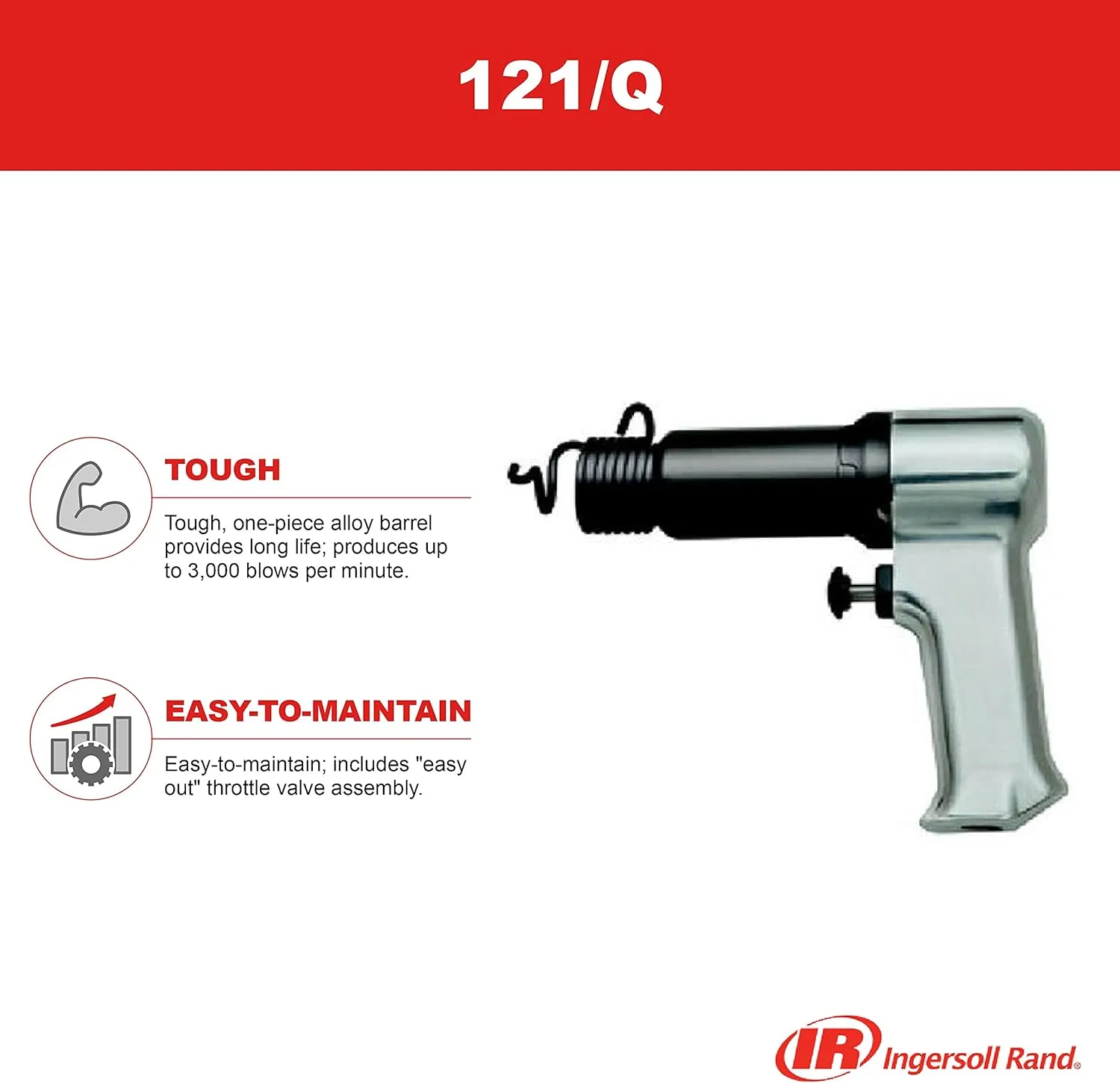 Ingersoll Rand 121/Q Super Duty Air Hammer, 3000 BPM, 2-9/32" Stroke