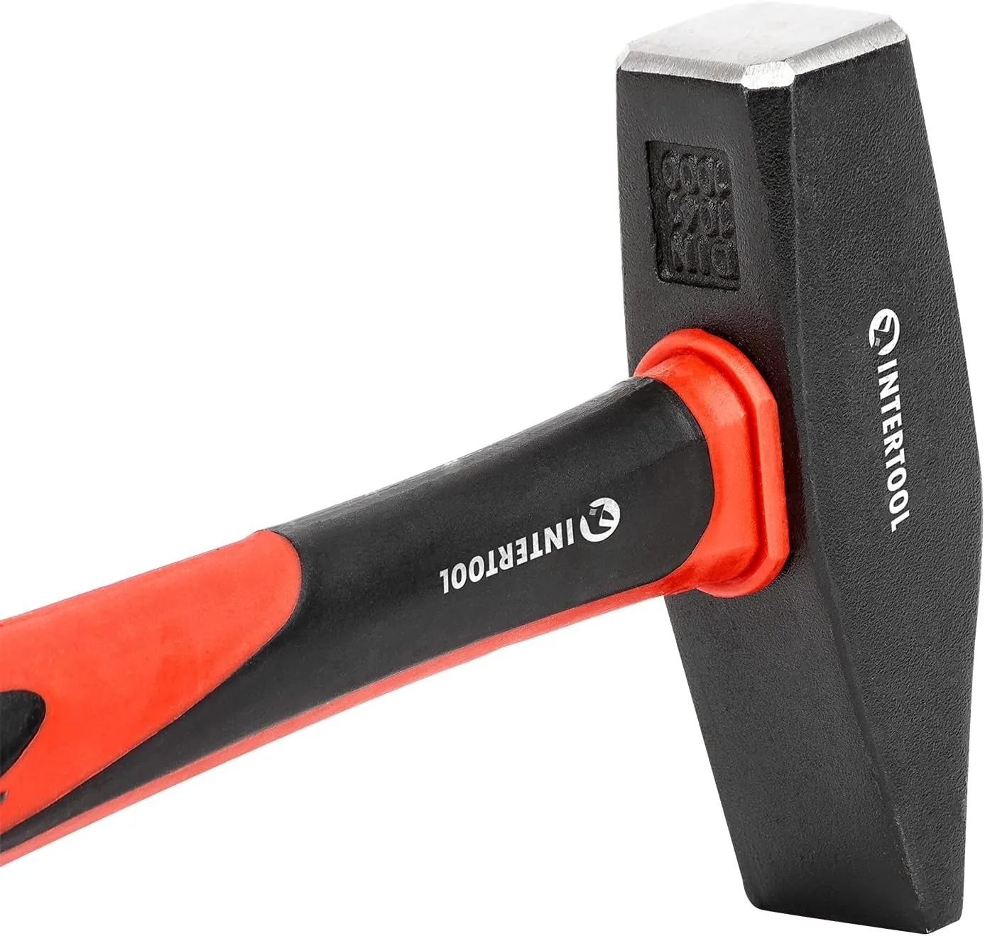 INTERTOOL 2 lbs Cross Peen Hammer, 1000g Heavy Duty Engineer Hammer, Mechanic, Blacksmith, Sheet Metal, 14” Shock Absorbing Fiberglass Handle HT08-0210