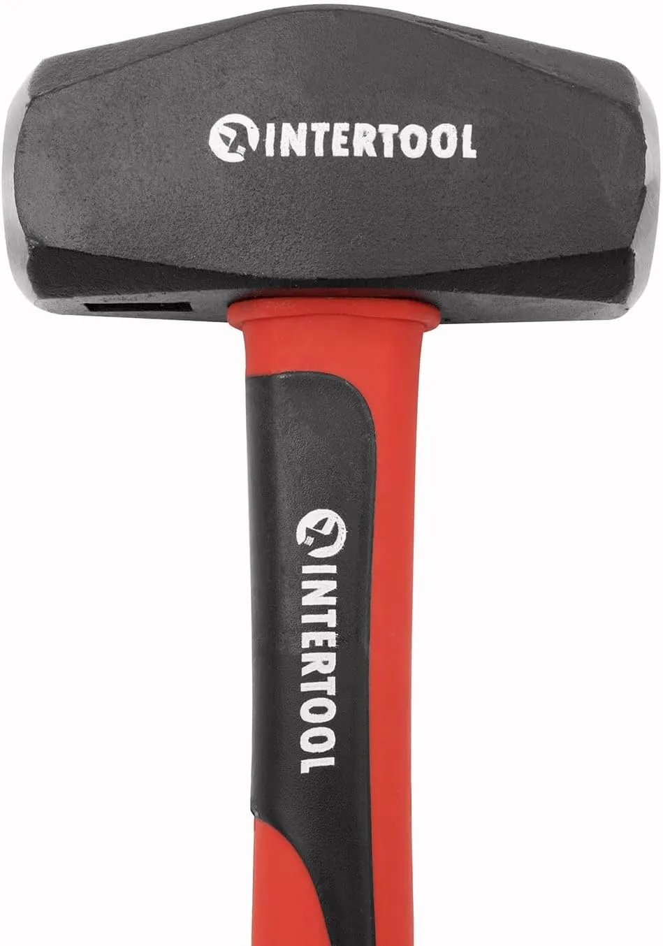 INTERTOOL 3lb Small Sledge Hammer 14.5” Club Drilling Hammer - Small Sledgehammer with Heavy-Duty Steel & Shock-Resistant Non-Slip Fiberglass Handle for Construction and Demolition - HT08-0246