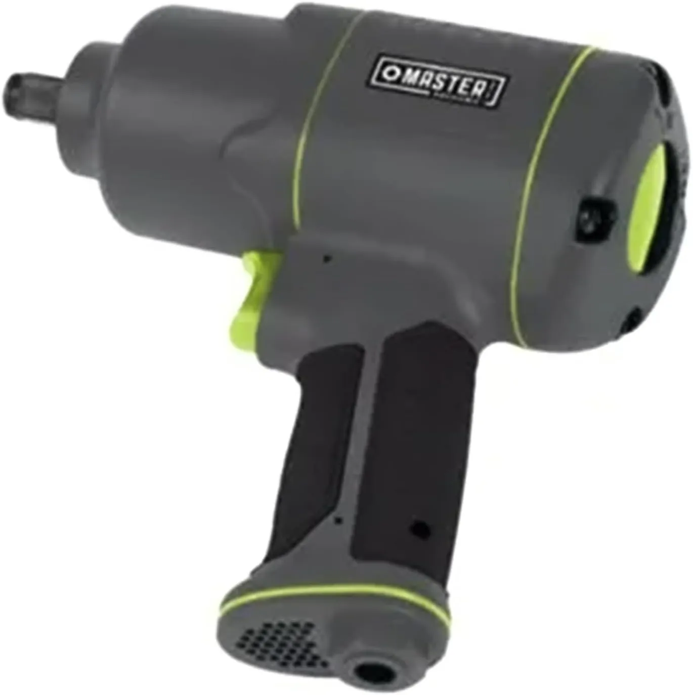 Intradin Import and Export Master Mechanic Pneumatic Powered Impact Wrench with Rubber Hand Grip and Aluminum Housing for Tools and Home Improvement