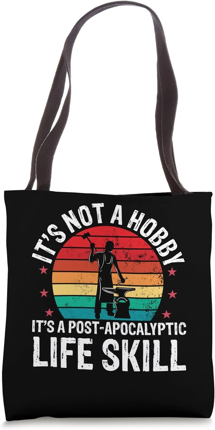 It's Not A Hobby Funny Forging Forge Anvil Blacksmith Dad Tote Bag