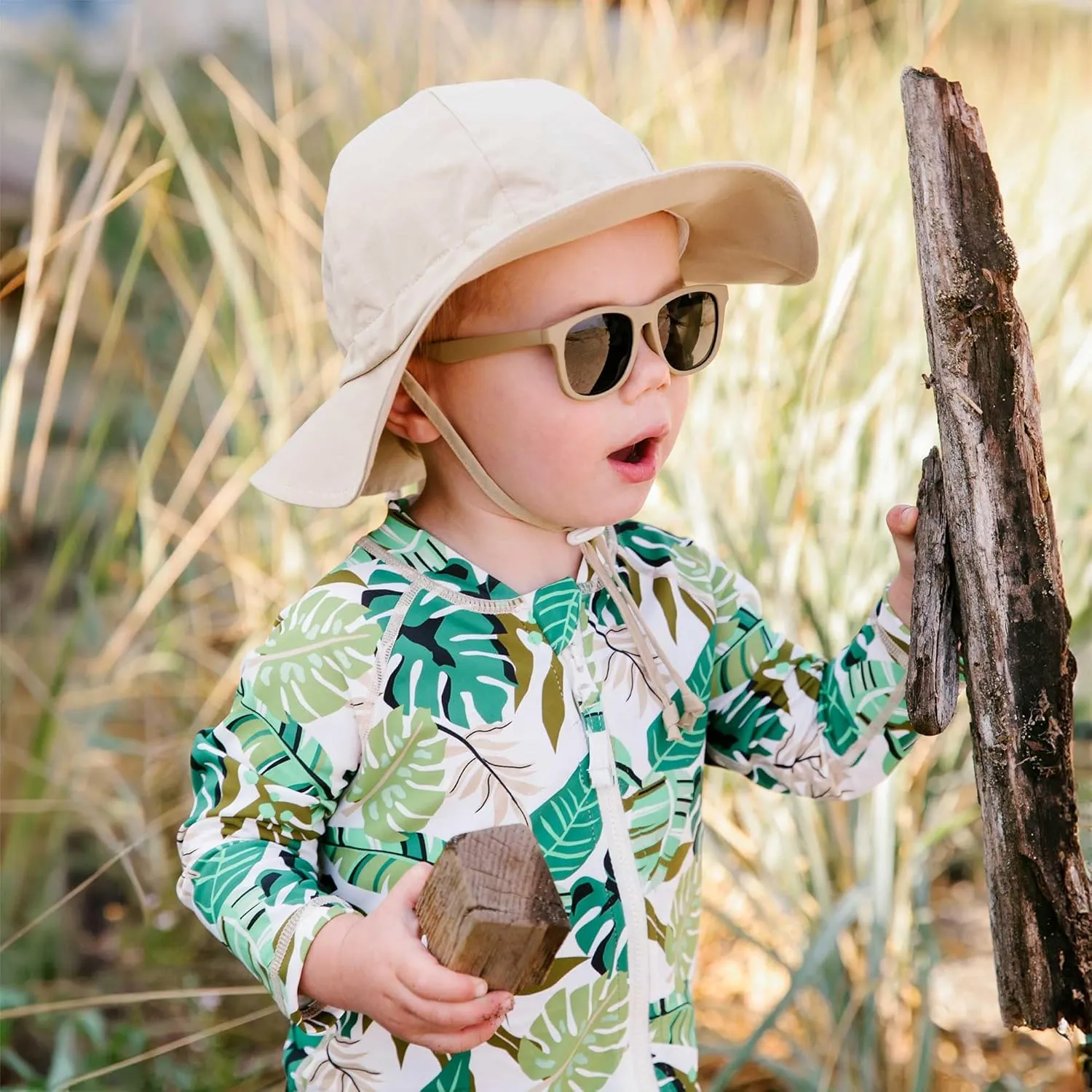 JAN & JUL 50  UPF Cotton Sun Hat with Wide Brim for Toddler Girls