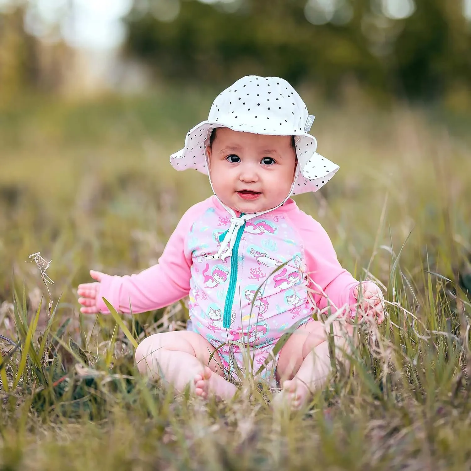 JAN & JUL 50  UPF Cotton Sun Hat with Wide Brim for Toddler Girls