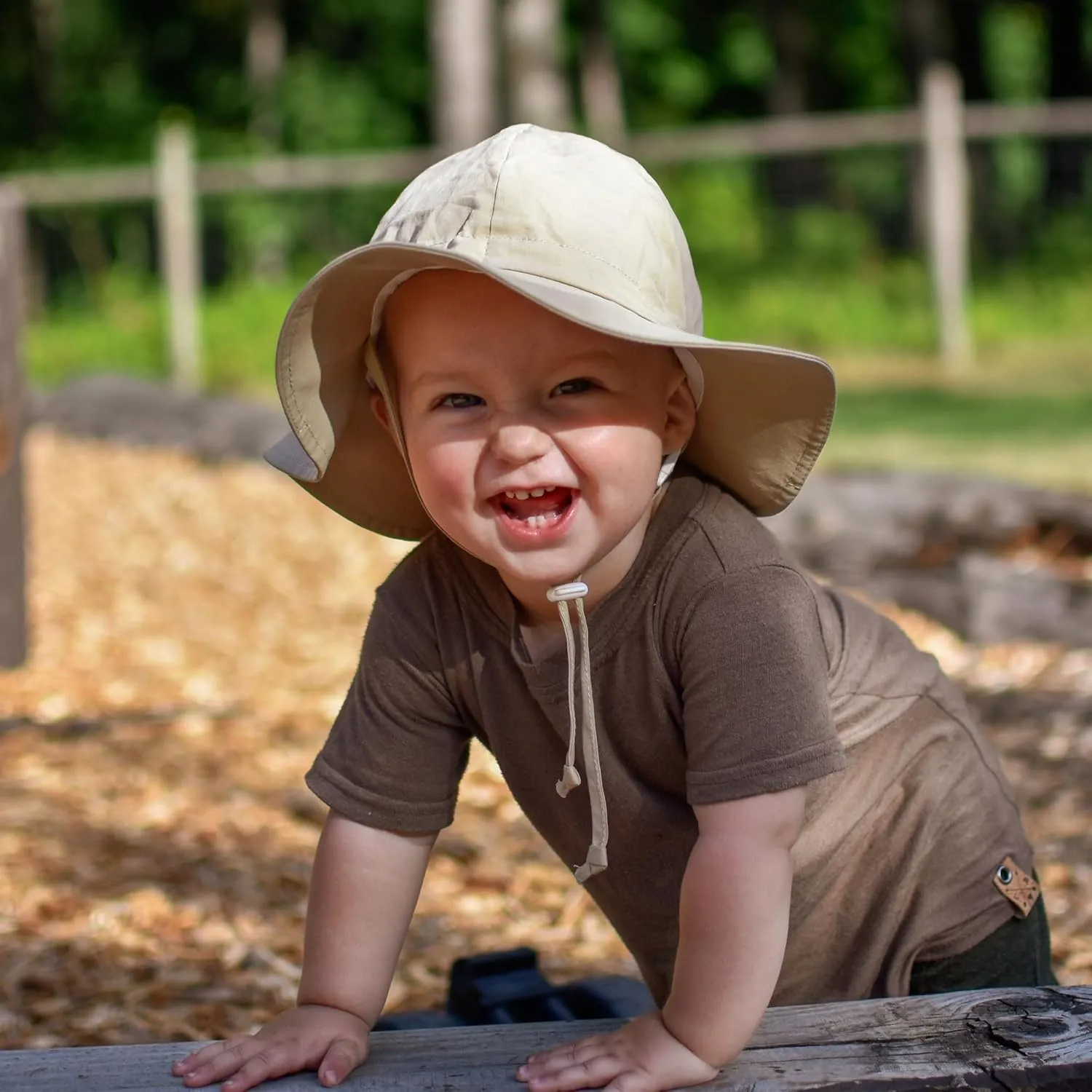 JAN & JUL Adjustable Cotton Floppy Sun Hat with 50  UPF Protection for Boys