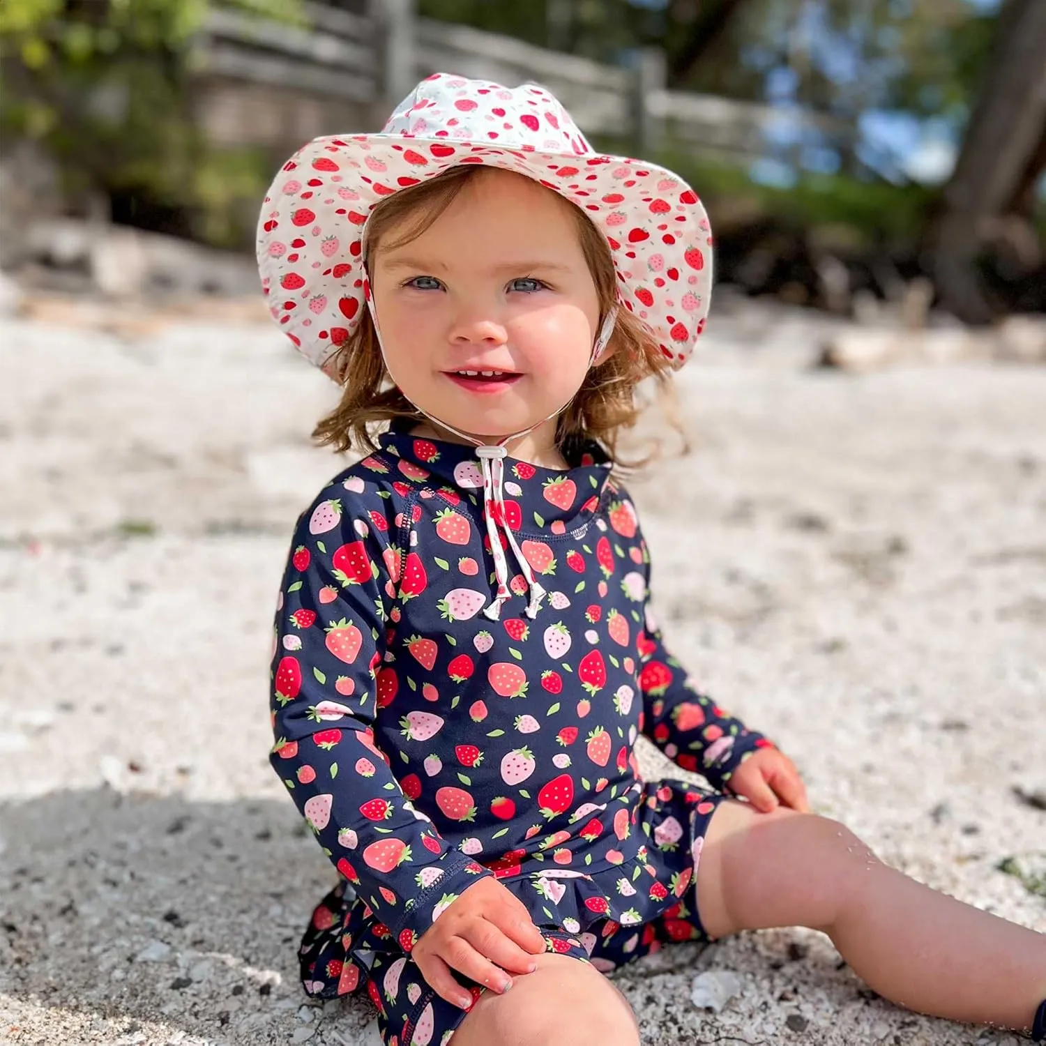 JAN & JUL Adjustable Cotton Floppy Sun Hat with 50  UPF Protection for Girls