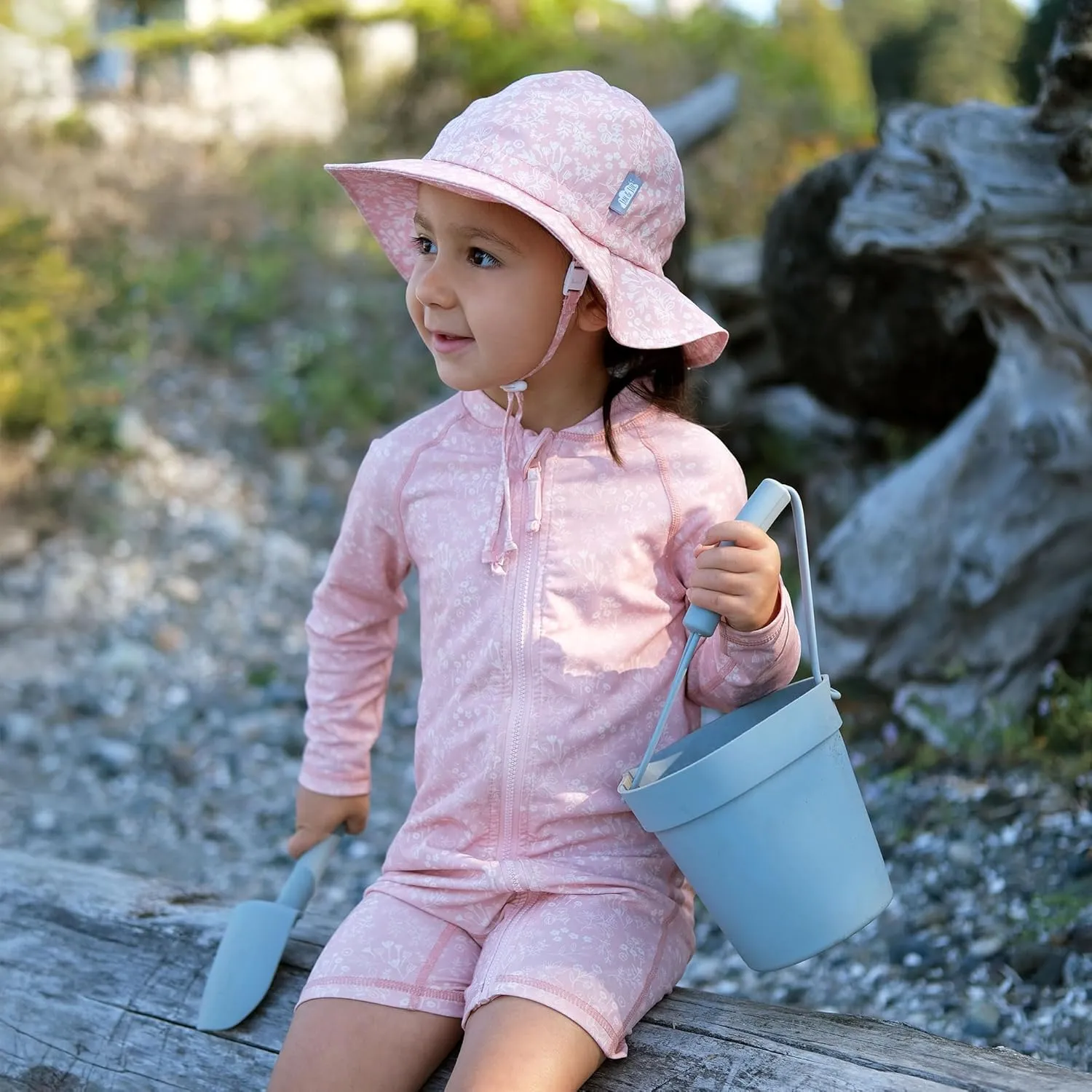 JAN & JUL Adjustable Cotton Floppy Sun Hat with 50  UPF Protection for Girls