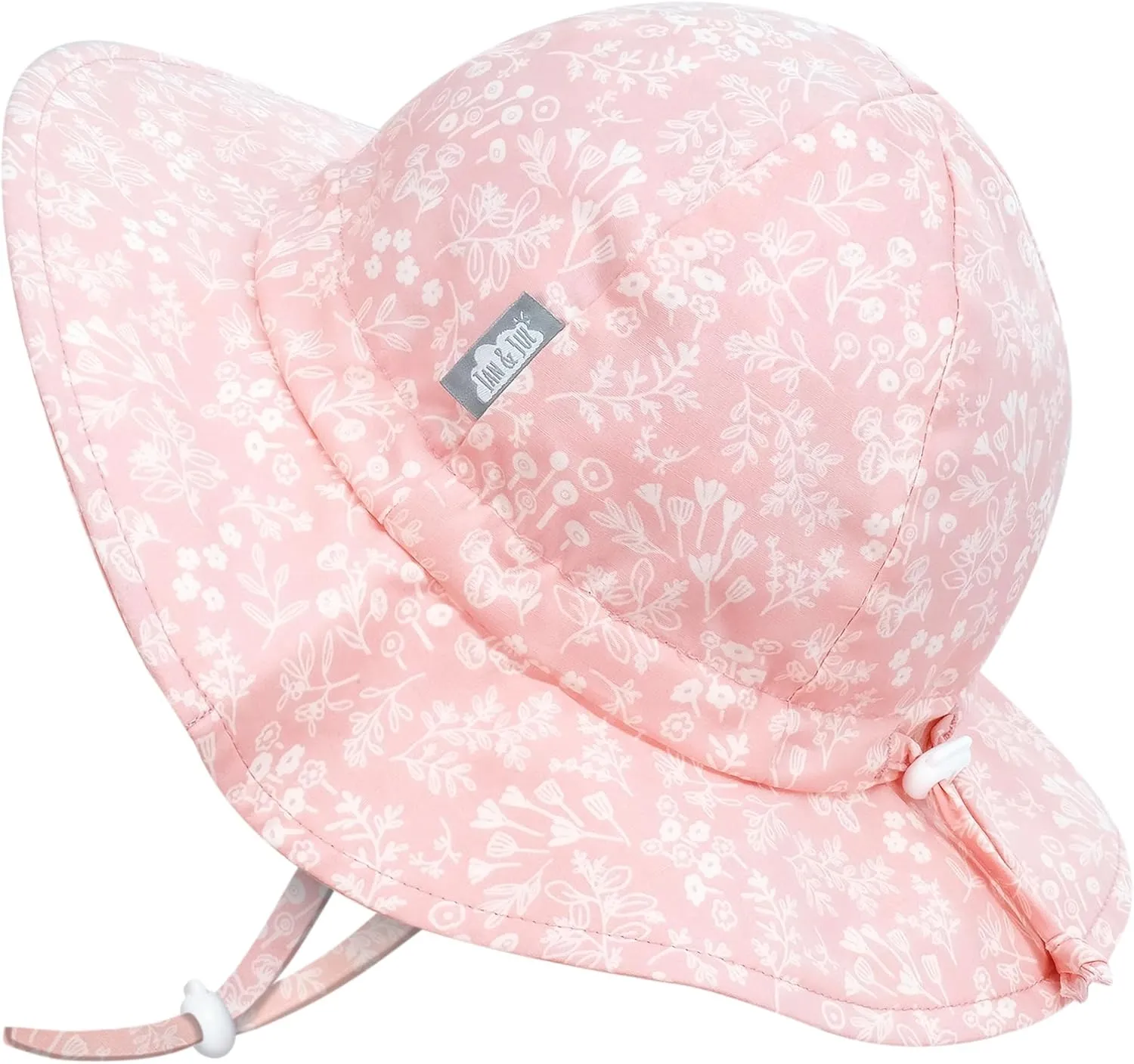 JAN & JUL Adjustable Cotton Floppy Sun Hat with 50  UPF Protection for Girls