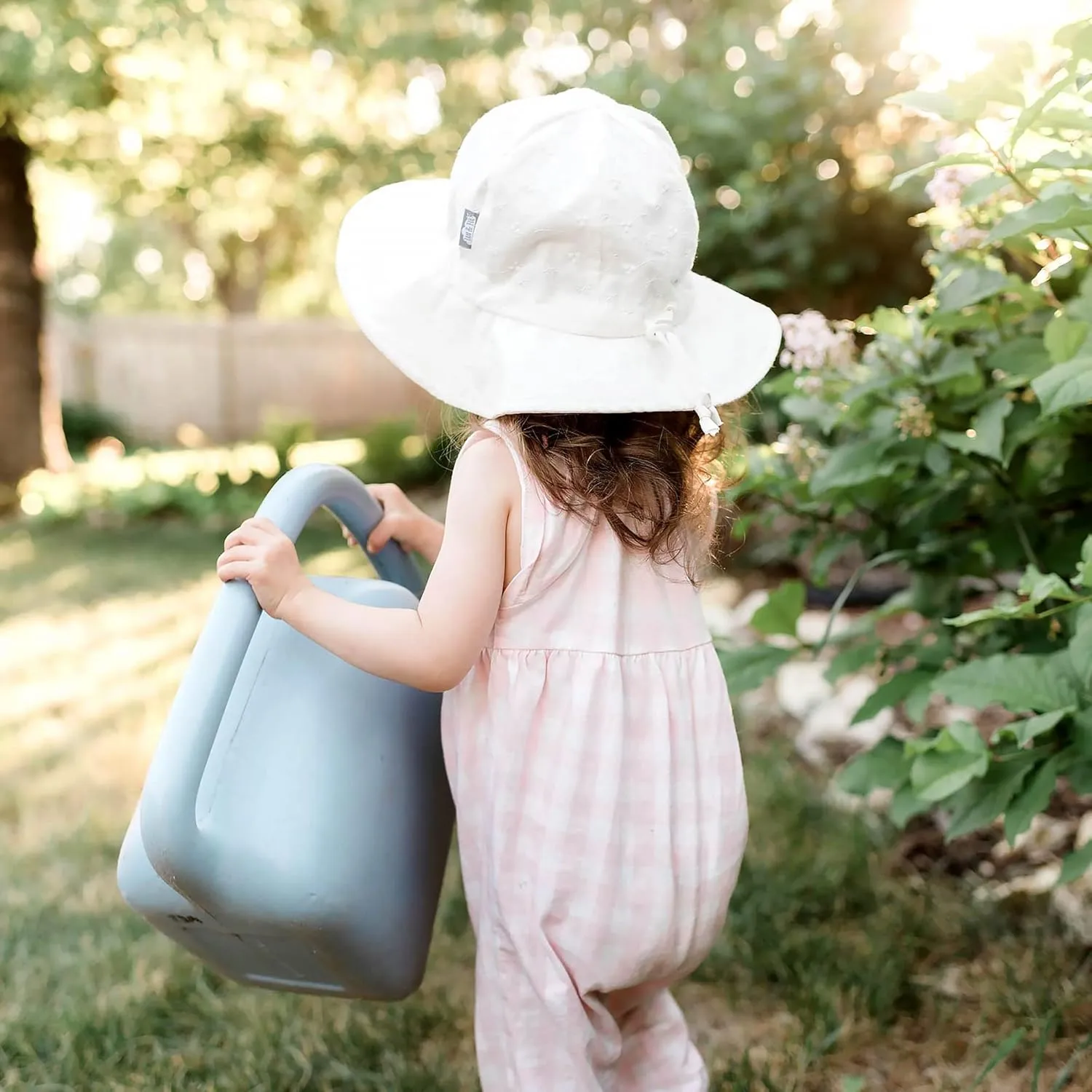 JAN & JUL Adjustable Cotton Floppy Sun Hat with 50  UPF Protection for Girls