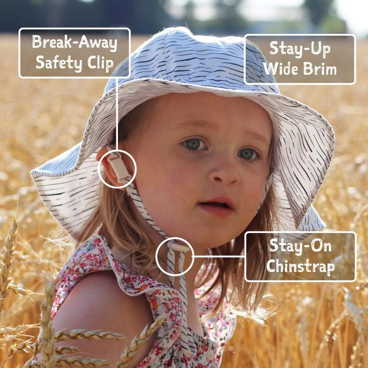 JAN & JUL Adjustable Cotton Floppy Sun Hat with 50  UPF Protection for Girls