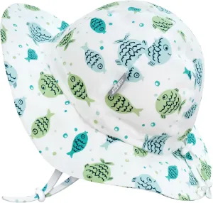 JAN & JUL Breathable Cotton Sun Hat with 50  UPF Protection for Toddler Boys