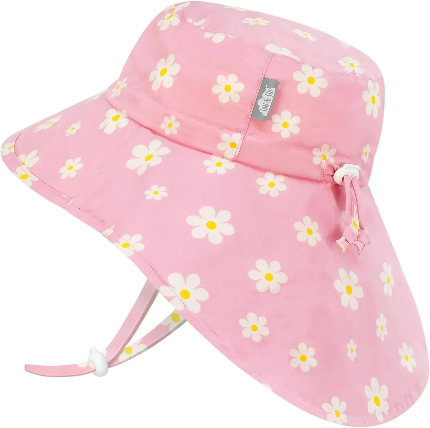 JAN & JUL Girls' Grow-with-Me Cotton Adventure Sun Hat with Large Brim