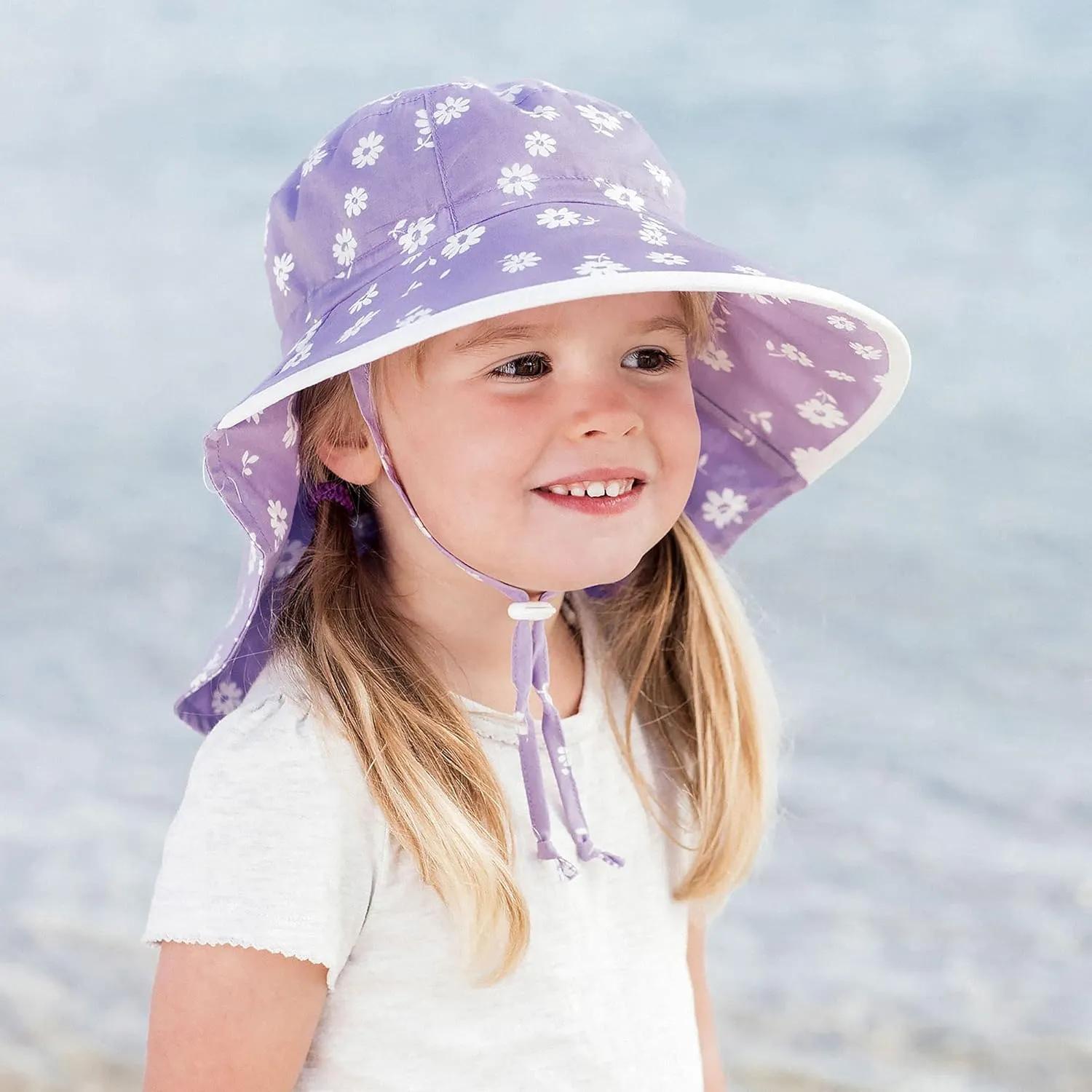 JAN & JUL Girls' Grow-with-Me Cotton Adventure Sun Hat with Large Brim
