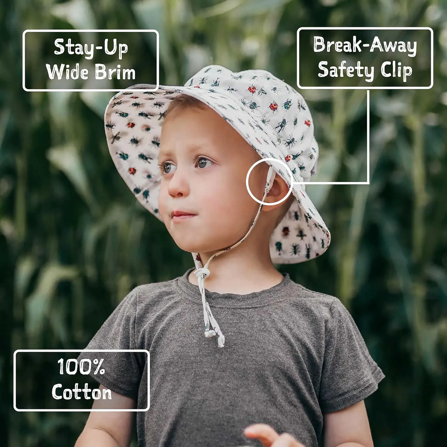 JAN & JUL Grow-with-Me Cotton Bucket Sun-Hat for Baby and Kids